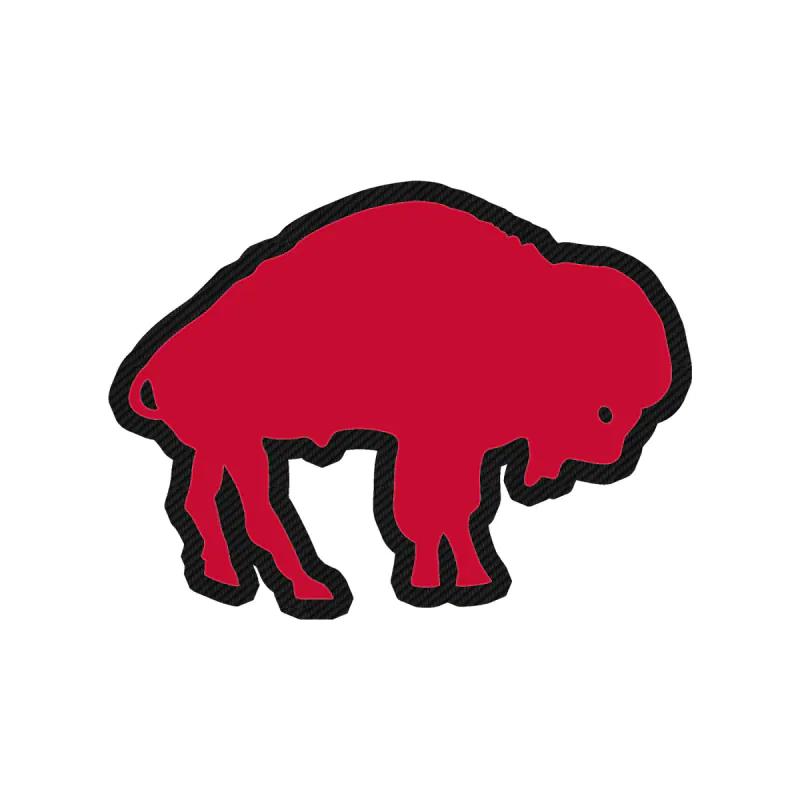 Buffalo Bills - Red Buffalo - Carbon Fiber Vinyl Sticker - Custom Size