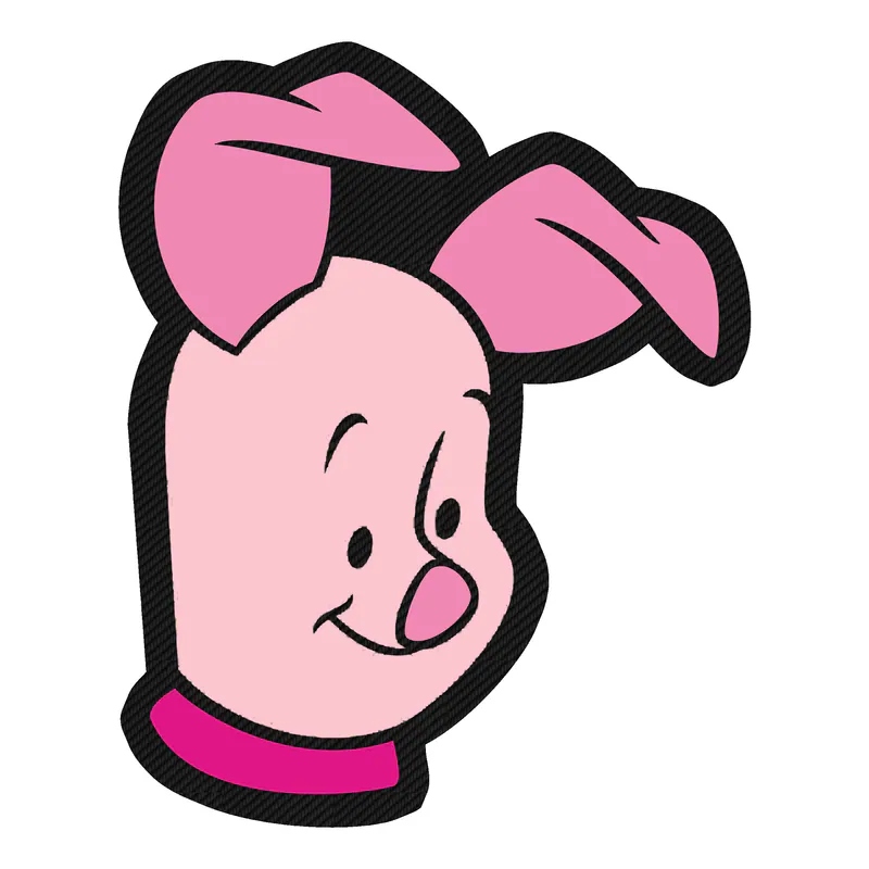 Winnie The Pooh - Piglet - Carbon Fiber Vinyl Sticker - Custom Size