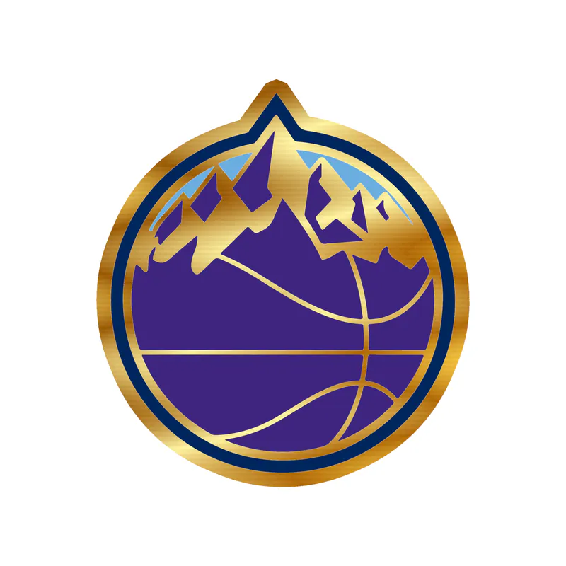 Utah Jazz - Image 2 - Gold Chrome Vinyl Sticker - Custom Size