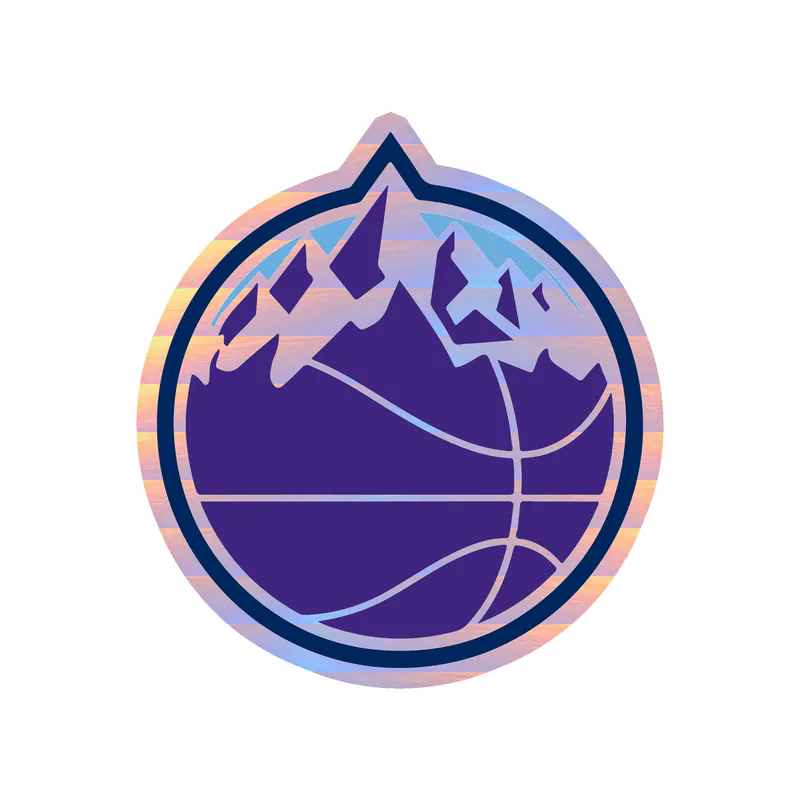 Utah Jazz - Image 2 - Holographic Vinyl Sticker - Custom Size