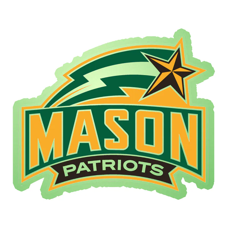 George Mason Patriots - Glow in the Dark Vinyl Decal - Custom Size