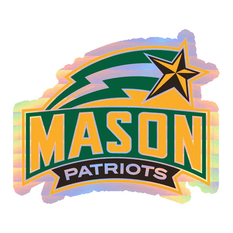 George Mason Patriots - Holographic Vinyl Decal - Custom Size