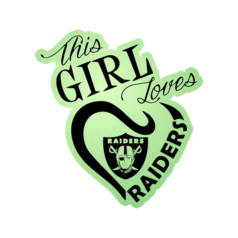 Las Vegas Raiders - Image 10 - Glow in the Dark Vinyl Sticker - Custom Size