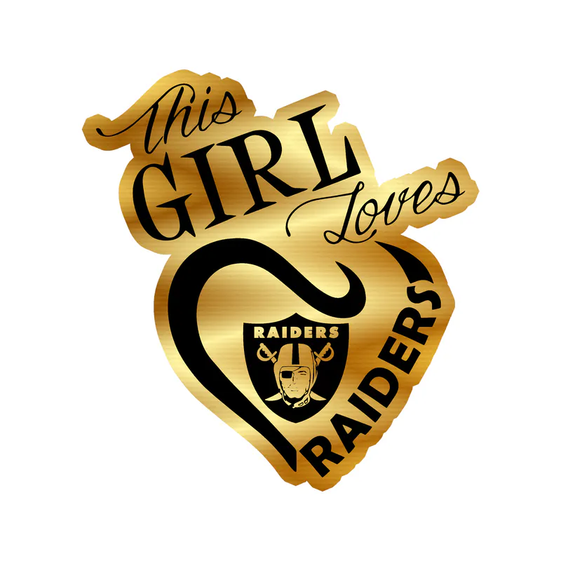 Las Vegas Raiders - Image 10 - Gold Chrome Vinyl Sticker - Custom Size