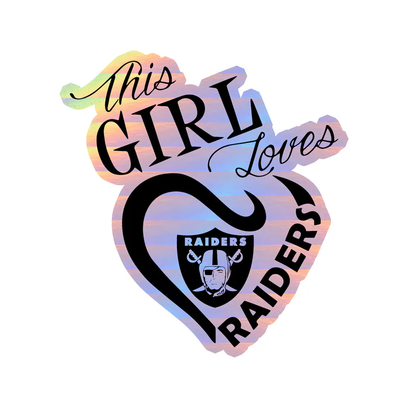 Las Vegas Raiders - Image 10 - Holographic Vinyl Sticker - Custom Size