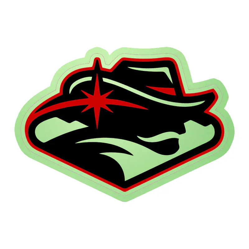 UNLV - New Logo - Glow in the Dark Vinyl Decal - Custom Size
