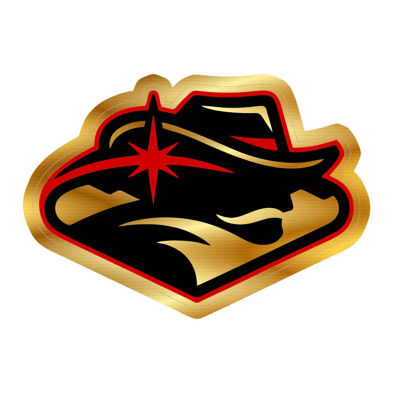 UNLV - New Logo - Gold Chrome Vinyl Decal - Custom Size