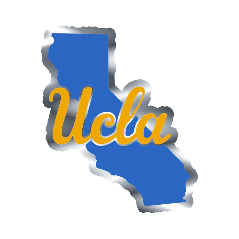 UCLA Bruins - Image 2 - Silver Chrome Vinyl Decal - Custom Size