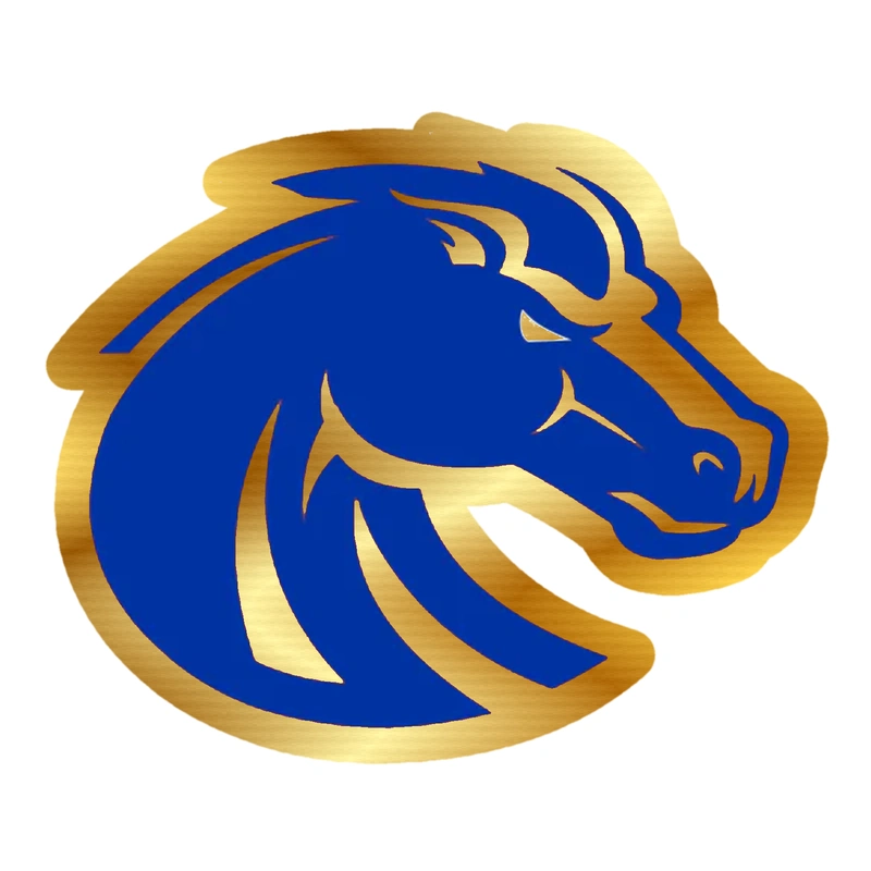 Boise State Broncos - Image 4 - Gold Chrome Vinyl Decal - Custom Size