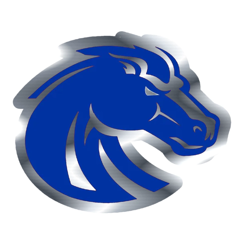 Boise State Broncos - Image 4 - Silver Chrome Vinyl Decal - Custom Size