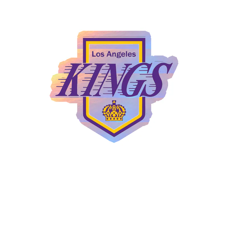 Los Angeles Kings - Purple Kings With Lines And Crown - Holographic Vinyl Sticker - Custom Size