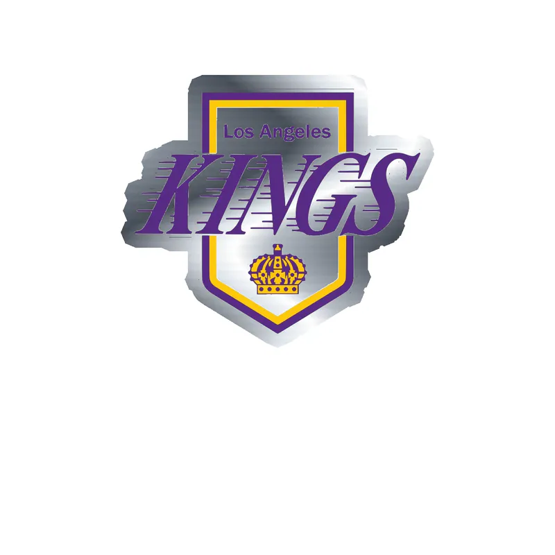 Los Angeles Kings - Purple Kings With Lines And Crown - Silver Chrome Vinyl Sticker - Custom Size
