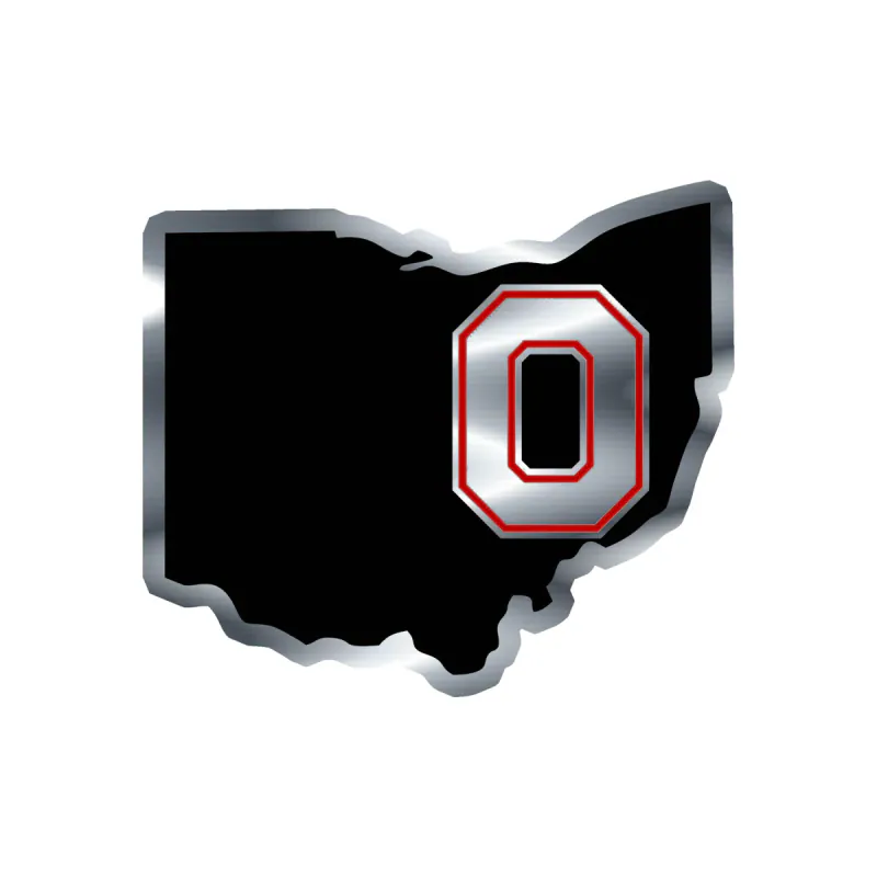 Ohio State Buckeyes - Image 7 - Silver Chrome Vinyl Decal - Custom Size