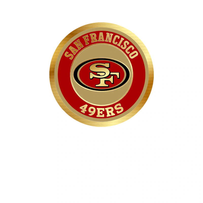 San Francisco 49ers - Image 2 - Gold Chrome Vinyl Sticker - Custom Size