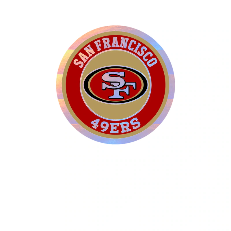 San Francisco 49ers - Image 2 - Holographic Vinyl Sticker - Custom Size