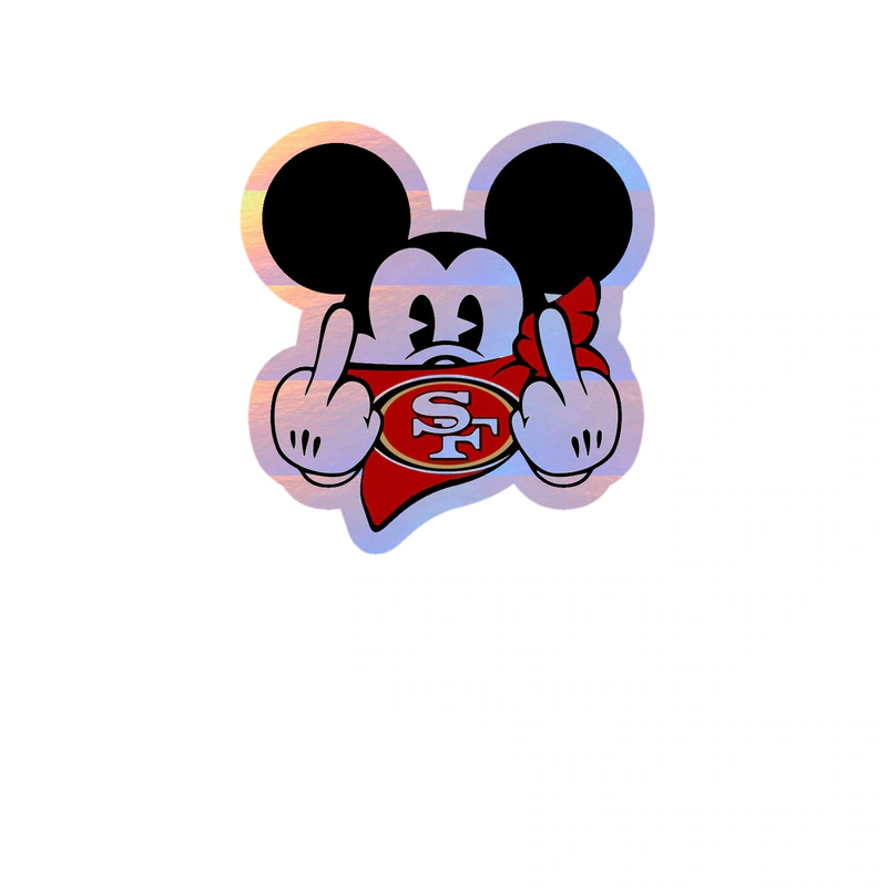 San Francisco 49ers - Image 9 - Holographic Vinyl Sticker - Custom Size