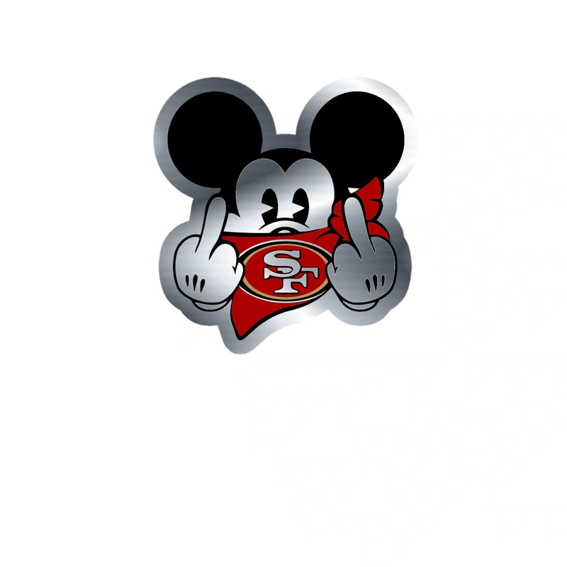 San Francisco 49ers - Image 9 - Silver Chrome Vinyl Sticker - Custom Size