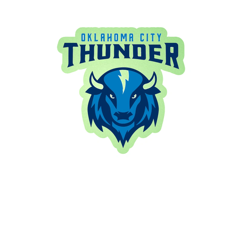 Oklahoma City Thunder - Image 3 - Glow in the Dark Vinyl Sticker - Custom Size