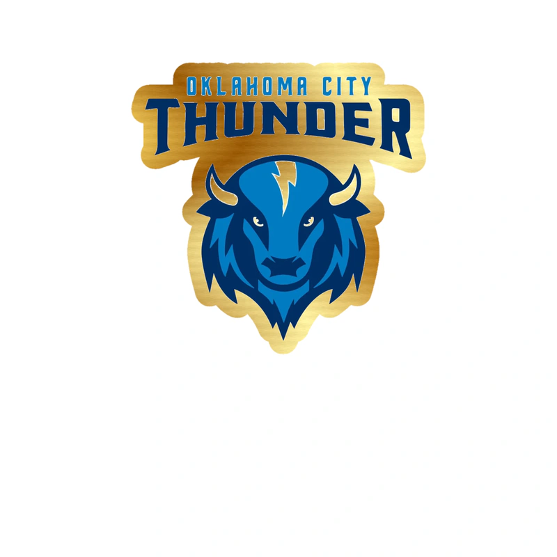Oklahoma City Thunder - Image 3 - Gold Chrome Vinyl Sticker - Custom Size