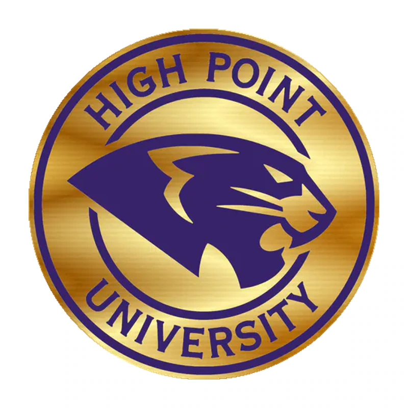High Point University Gold Chrome Vinyl Decal - Custom Size
