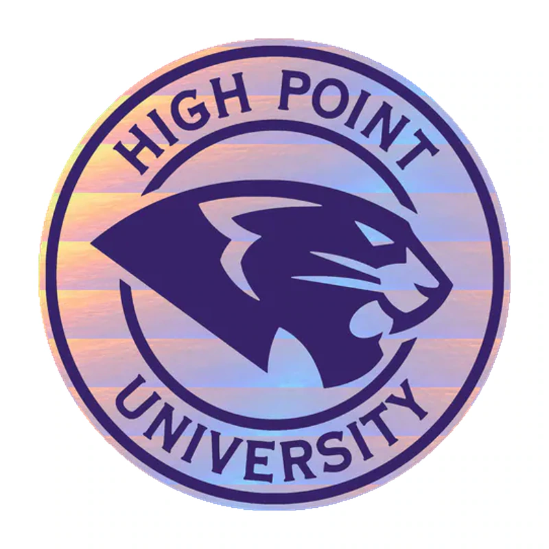 High Point University Holographic Vinyl Decal - Custom Size