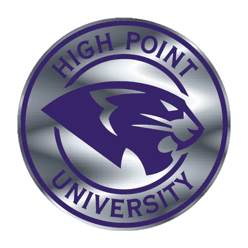 High Point University Silver Chrome Vinyl Decal - Custom Size
