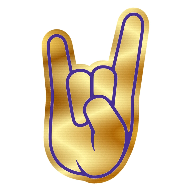 Northwestern State - Hand -  Gold Chrome Vinyl Decal - Custom Size