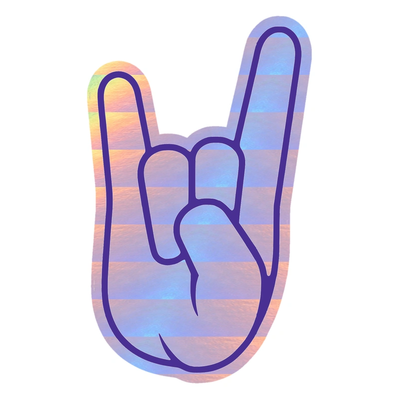 Northwestern State - Hand -  Holographic Vinyl Decal - Custom Size