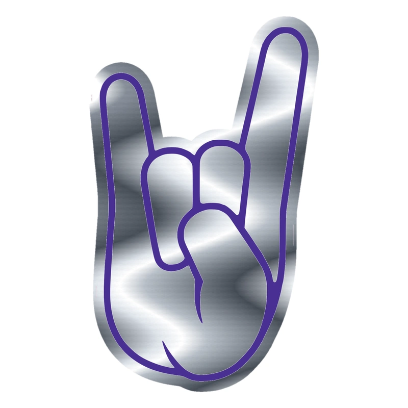 Northwestern State - Hand -  Silver Chrome Vinyl Decal - Custom Size