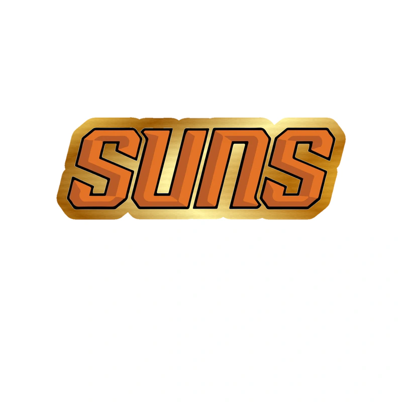 Phoenix Suns - Image 2 - Gold Chrome Vinyl Sticker - Custom Size