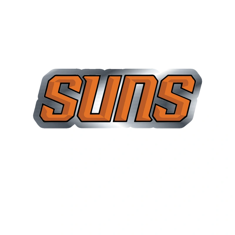 Phoenix Suns - Image 2 - Silver Chrome Vinyl Sticker - Custom Size