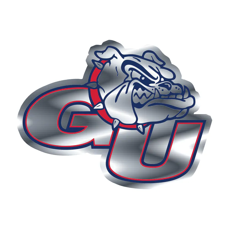 Gonzaga University - Image 3 - Silver Chrome Vinyl Decal - Custom Size