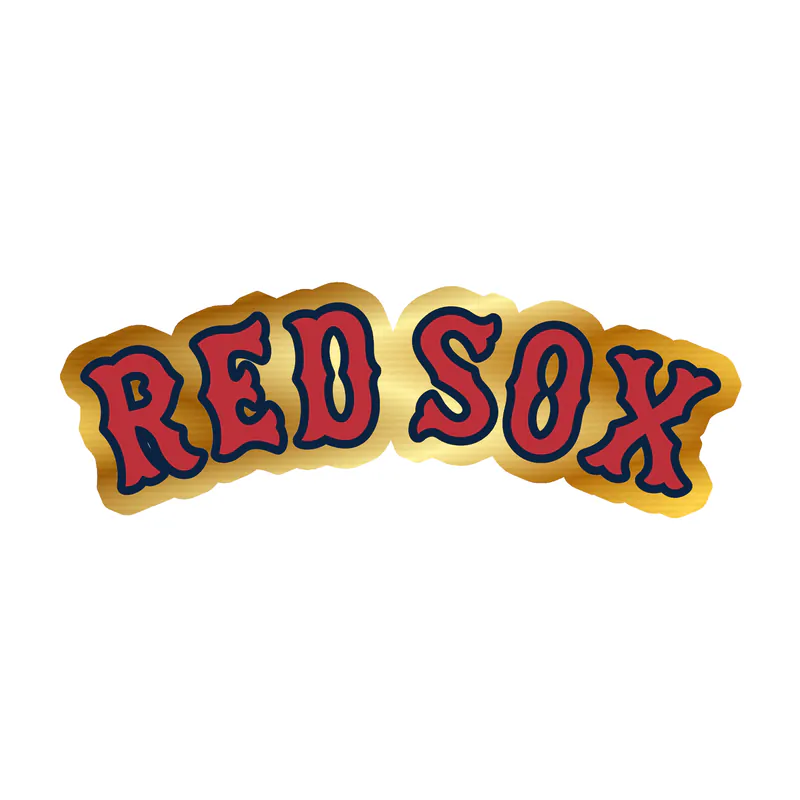 Boston Red Sox - Red Sox - Gold Chrome Vinyl Sticker - Custom Size