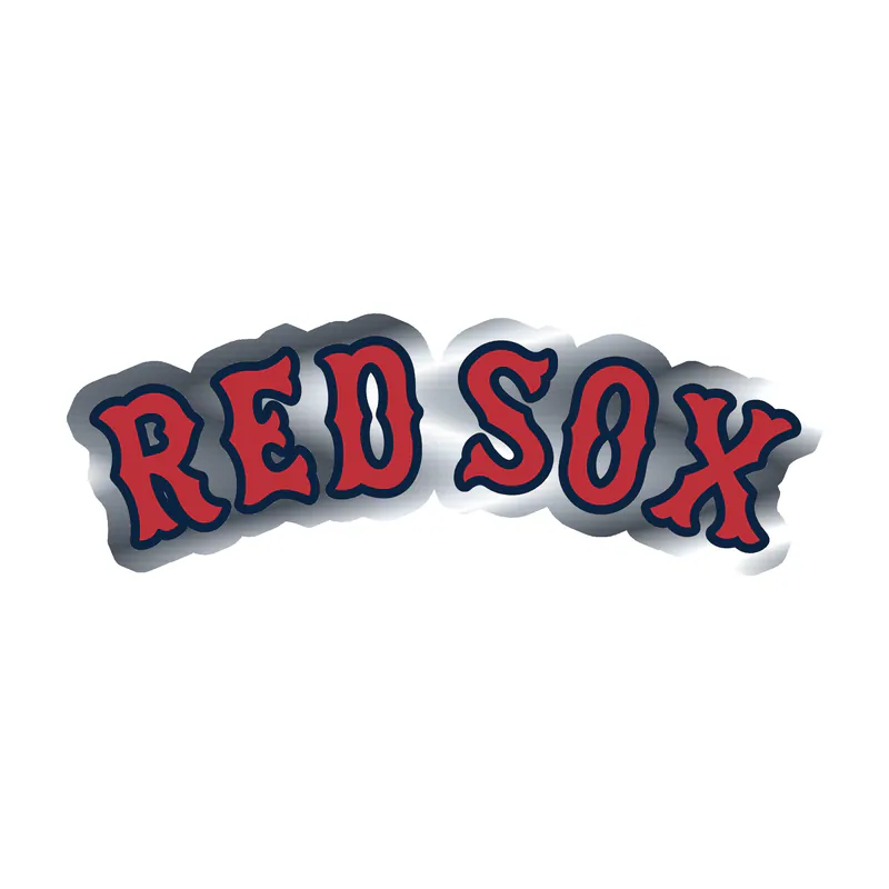 Boston Red Sox - Red Sox - Silver Chrome Vinyl Sticker - Custom Size