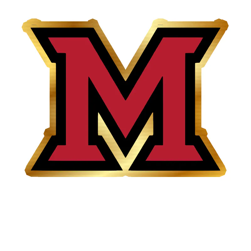 Miami of Ohio Gold Chrome Vinyl Decal - Custom Size