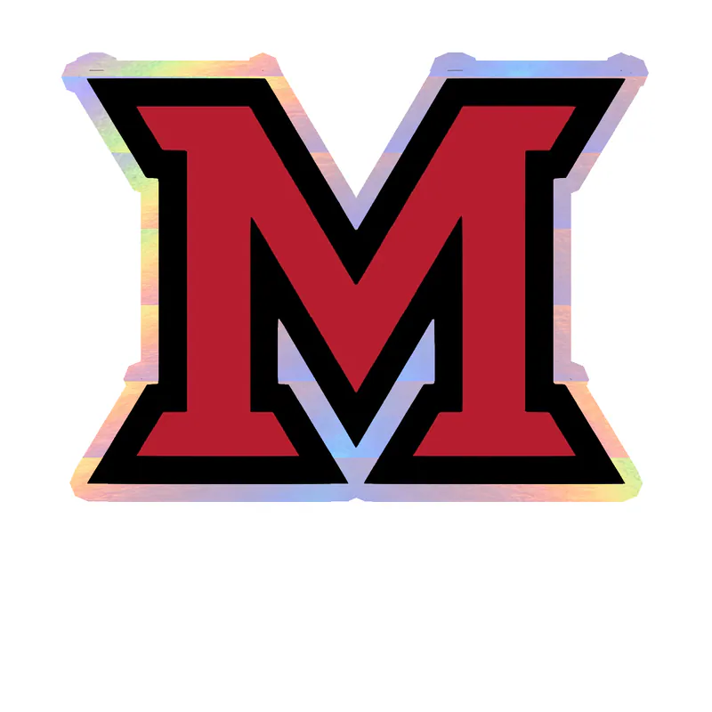 Miami of Ohio Holographic Vinyl Decal - Custom Size