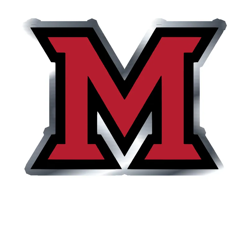Miami of Ohio Silver Chrome Vinyl Decal - Custom Size
