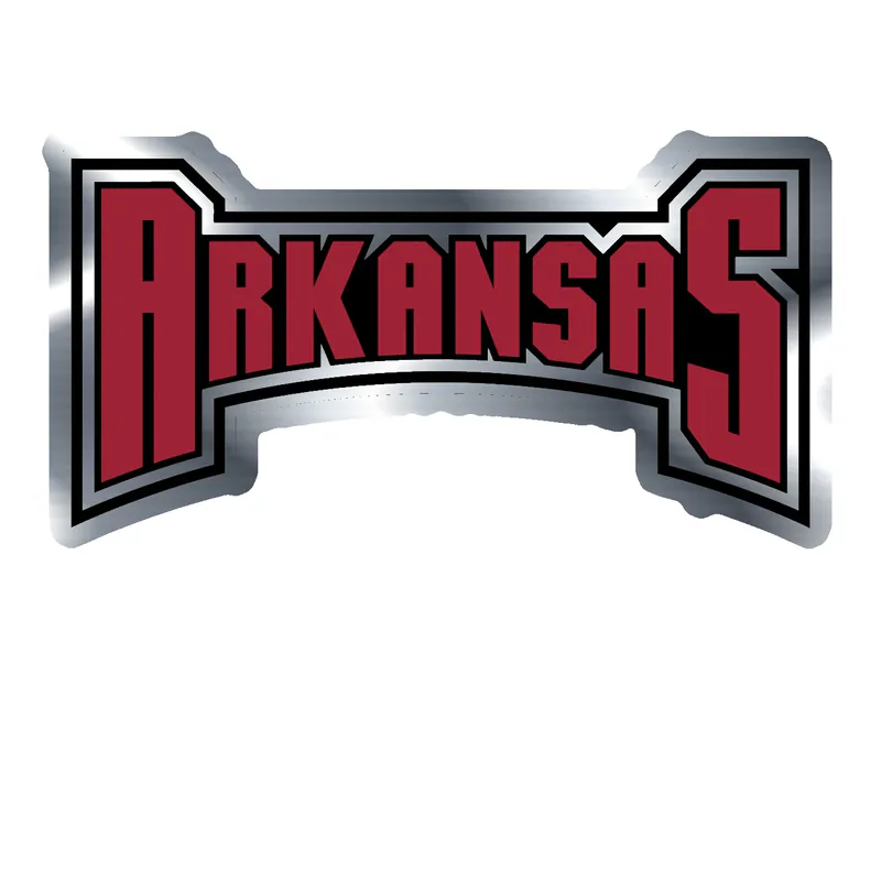 Arkansas Razorbacks - Image 12 - Silver Chrome Vinyl Decal - Custom Size