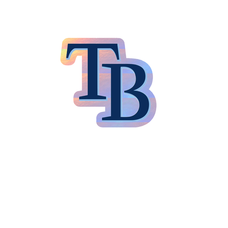 Tampa Bay Rays - TB - Holographic Vinyl Sticker - Custom Size
