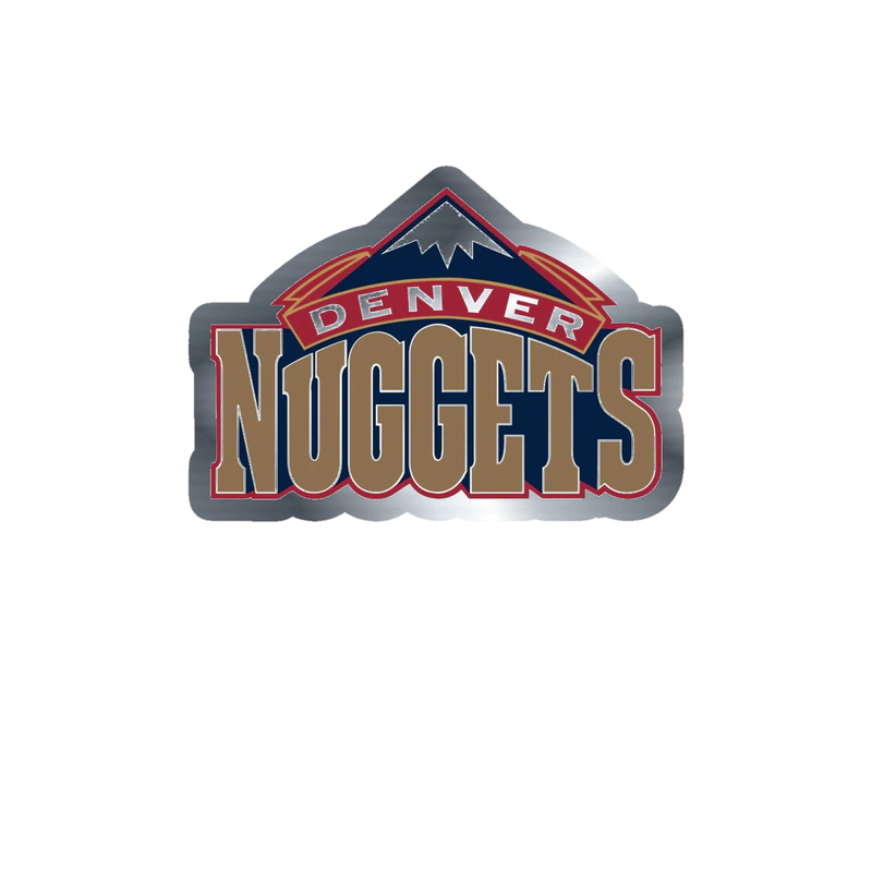 Denver Nuggets - Image 4 - Silver Chrome Vinyl Sticker - Custom Size