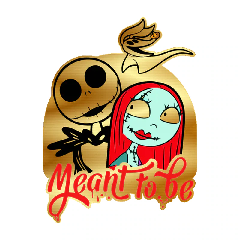 Nightmare Before Christmas Gold Chrome Vinyl Sticker - Custom Size