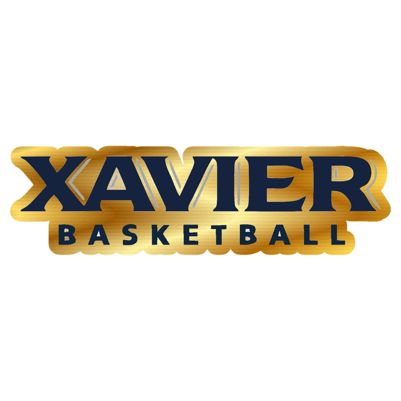 Xavier Basketball- Gold Chrome Vinyl Decal - Custom Size