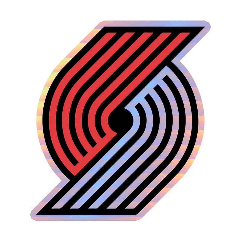 Portland Trail Blazers - Image 1 - Holographic Vinyl Sticker - Custom Size