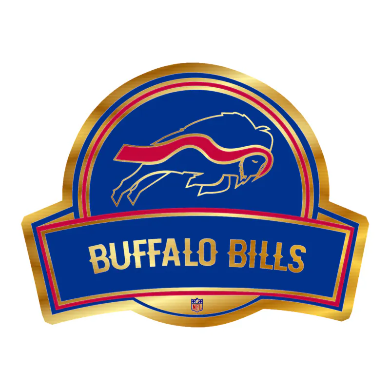 Buffalo Bills - Gold Chrome Vinyl Sticker - Custom Size