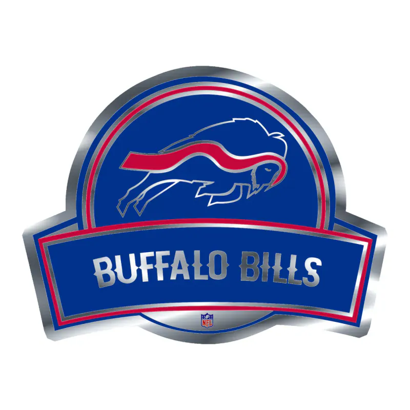 Buffalo Bills - Silver Chrome Vinyl Sticker - Custom Size