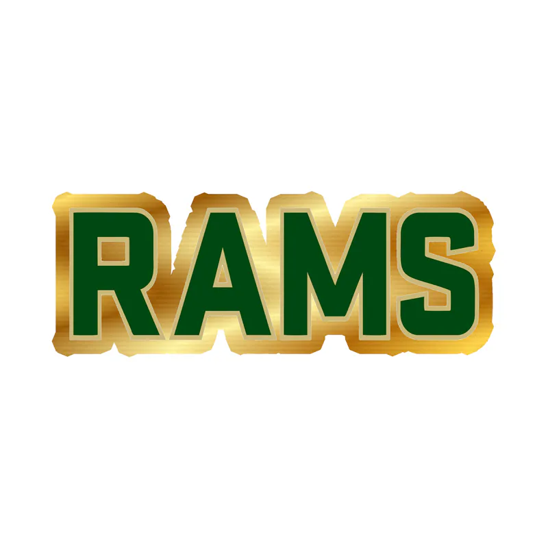 Colorado State Rams - Image 2 - Gold Chrome Vinyl Decal - Custom Size