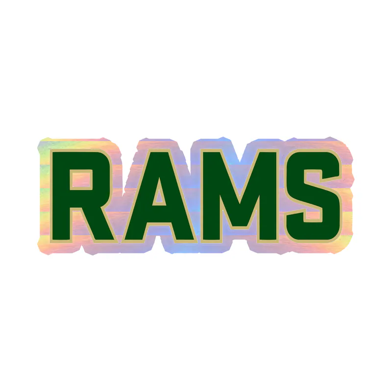 Colorado State Rams - Image 2 - Holographic Vinyl Decal - Custom Size
