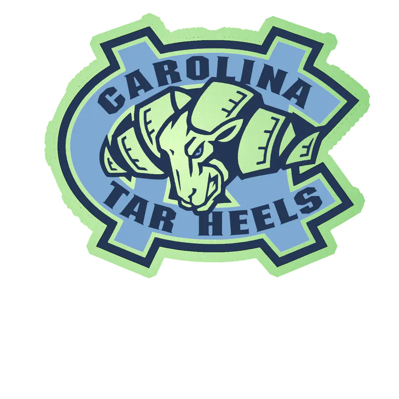 North Carolina Tar Heels - Image 6 - Glow in the Dark Vinyl Decal - Custom Size