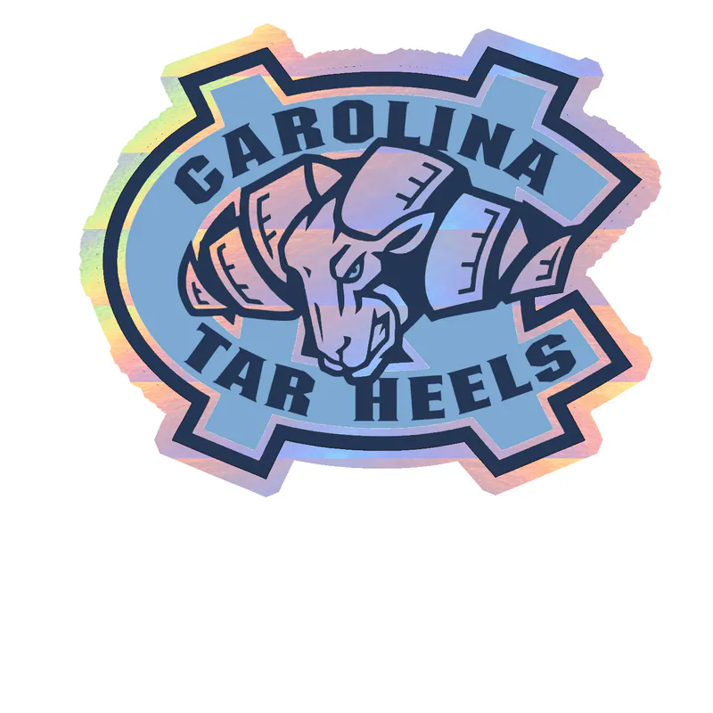 North Carolina Tar Heels - Image 6 - Holographic Vinyl Decal - Custom Size