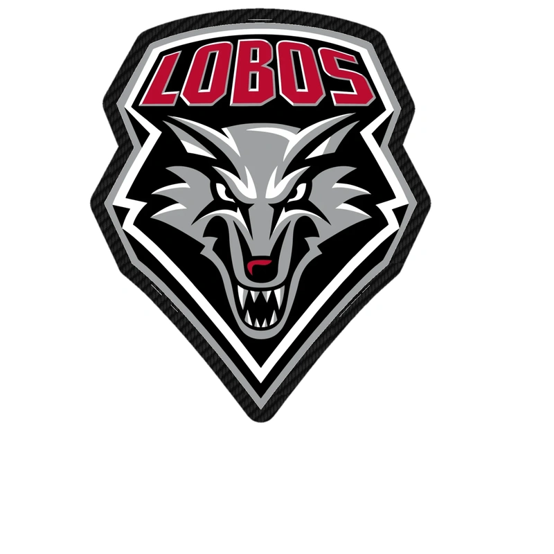 New Mexico Lobos Carbon Fiber Vinyl Decal - Custom Size